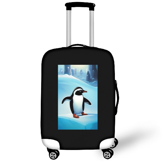 Penguin on ice Luggage Covers