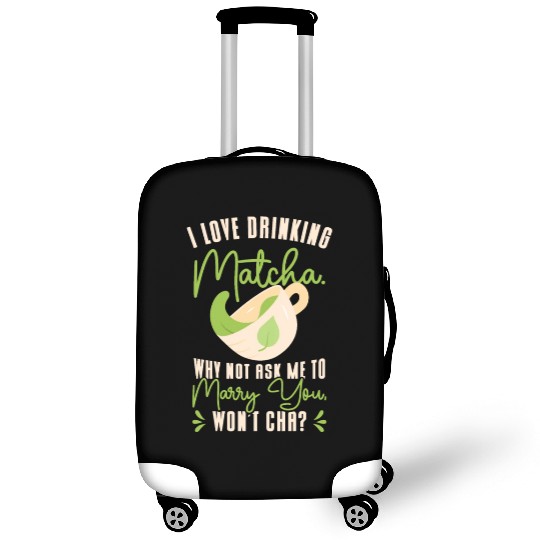 Matcha Lover Wedding Matcha Tea Pick Up Lines Luggage Covers
