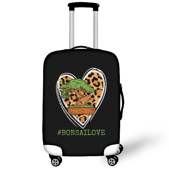 Bonsai Miniature Trees Love Japanese Leopard Heart Luggage Covers
