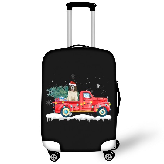Saint Bernard Christmas Dog Santa Xmas Luggage Covers