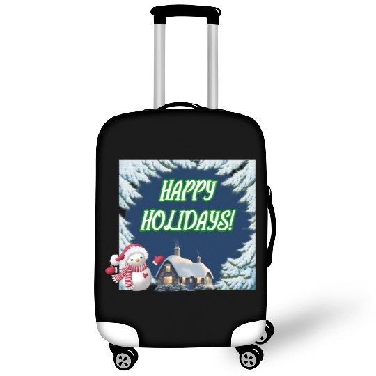 HAPPY HOLIDAYS Green122 Luggage Covers