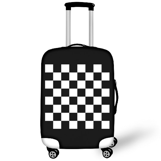 white chess stencil Luggage Covers