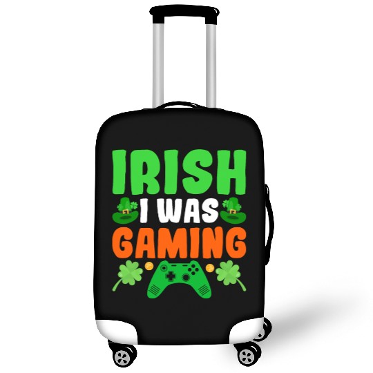 Irish I Was Gaming Funny St Patricks Day Gamer Boy Luggage Covers