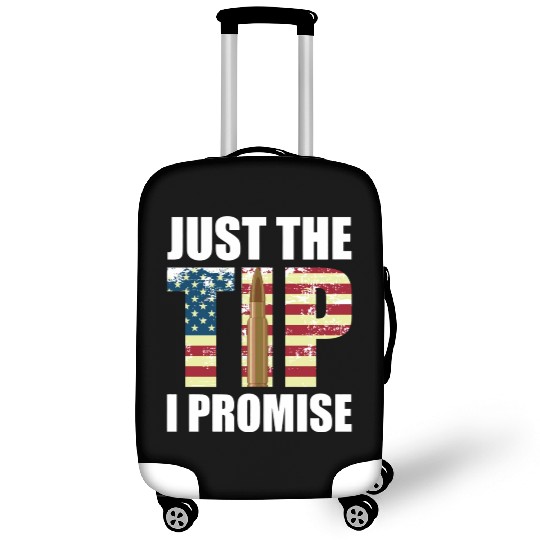 Funny Gun Owner & Gun Lover Us Flag Just The Tip I Luggage Covers
