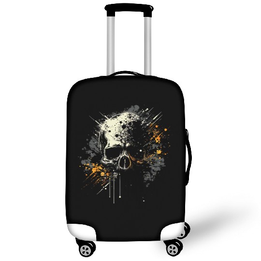 Ink Splatter Skull Luggage Covers