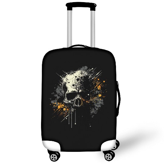 Ink Splatter Skull Luggage Covers
