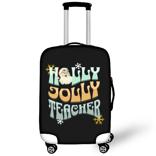 holly jolly teacher Luggage Covers
