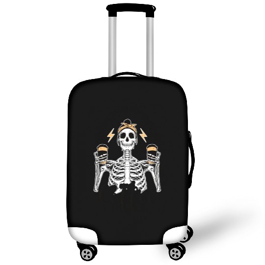 Skeleton Drink Tired Mom needs Coffee Luggage Covers