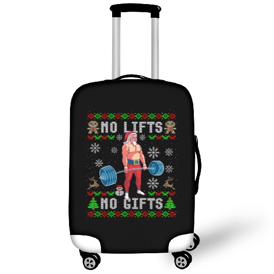 Funny No Lifts No Gifts Ugly Christmas Workout Luggage Covers