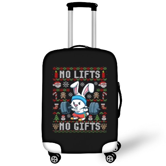 Funny No Lifts No Gifts Ugly Christmas Workout Luggage Covers