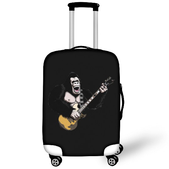Huge ape playing electric guitar. Luggage Covers