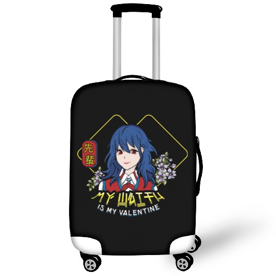My Waifu Anime Valentines Hearts Day Valentines Luggage Covers