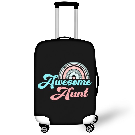 Awesome Aunt retro rainbow vintage Luggage Covers