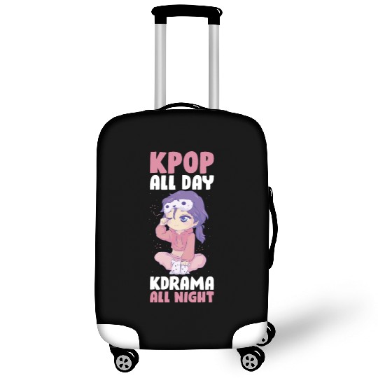 Kpop All Day Kdrama All Night Funny Kpop Gift Luggage Covers