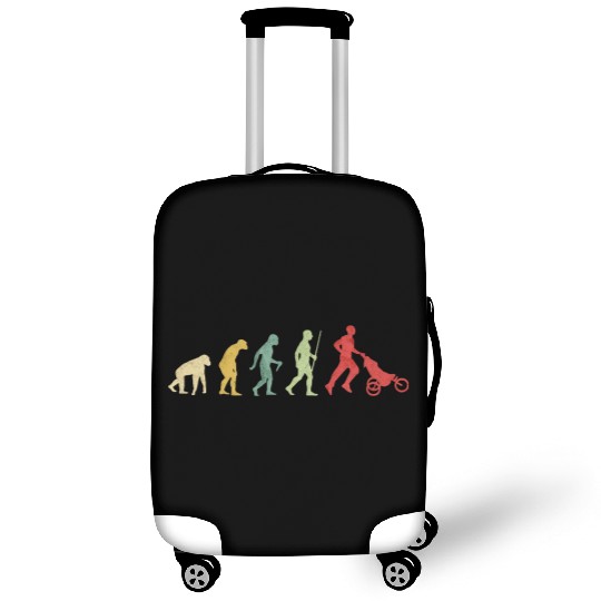 Father Running With Baby Carriage Evolution Luggage Covers
