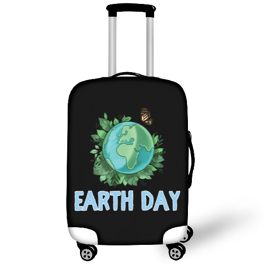 Earth Day Gift Globe Plants Butterfly Save the Luggage Covers