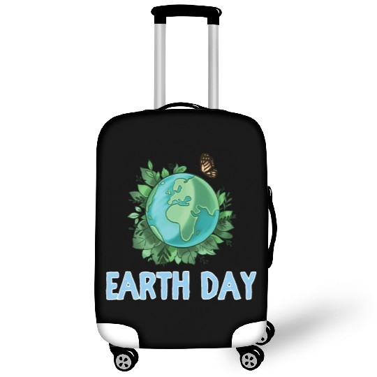 Earth Day Gift Globe Plants Butterfly Save the Luggage Covers