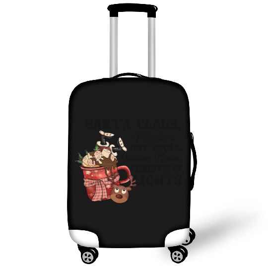 Santa Claus Reindeer Hot Cocoa Holiday Movies Luggage Covers