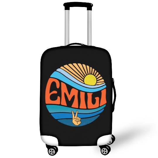 Emili Luggage Covers Vintage Sunset Emili Groovy Tie Dye
