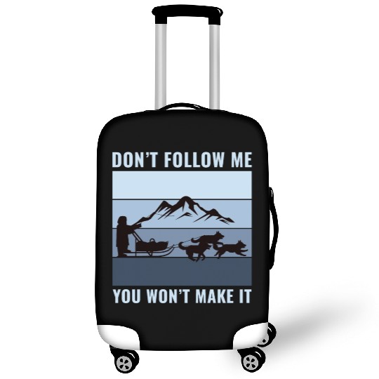 Husky Sledding Sled Dog Racing Alaskan Racers Luggage Covers