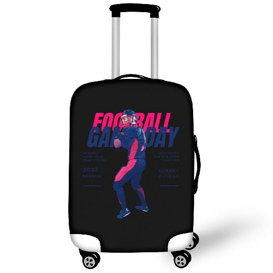 Blue Pink American Football Game Day Season 2023 Luggage Covers