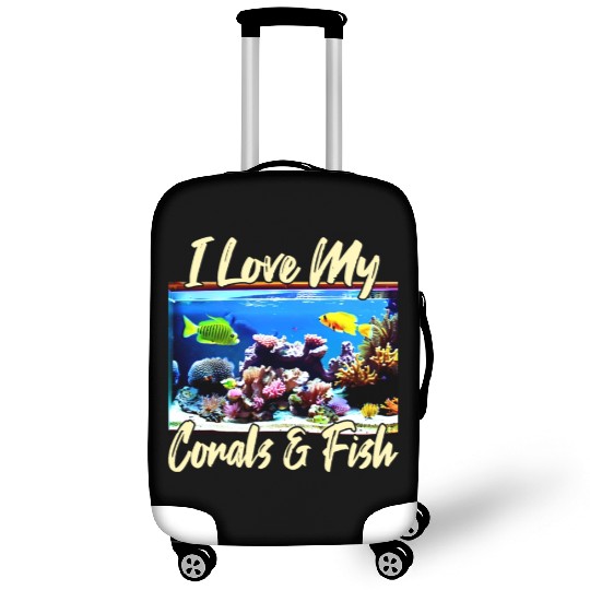 Saltwater aquarium coral fish Luggage Covers