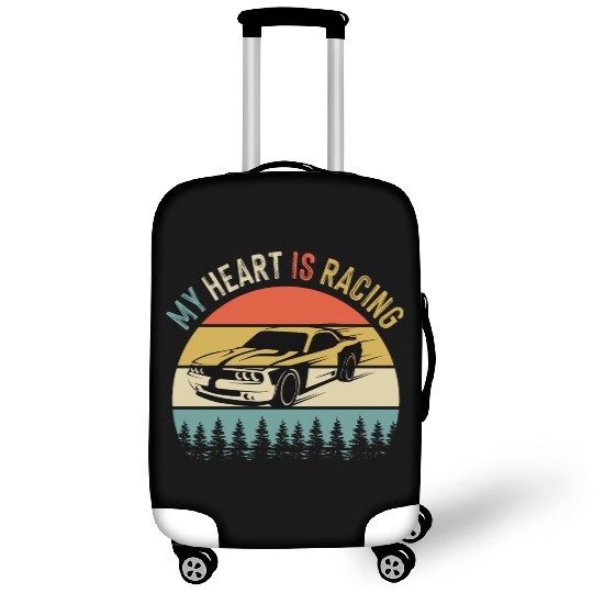 Fathers Day Retro Vintage Speedway Car Racing Luggage Covers