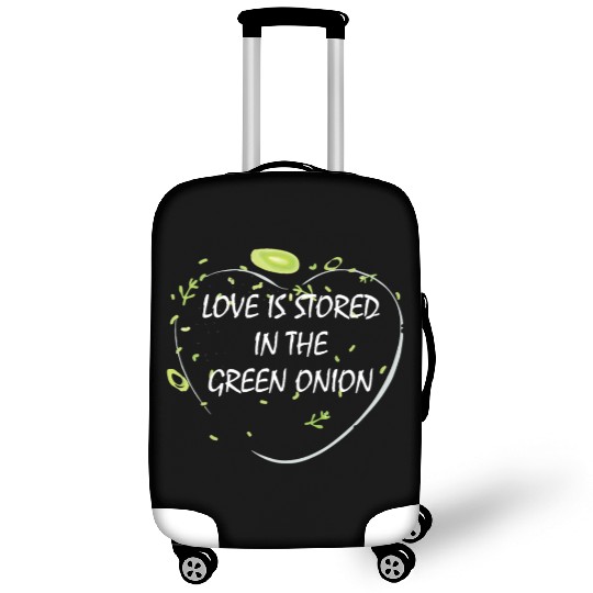 Love is stored in the green onion Luggage Covers