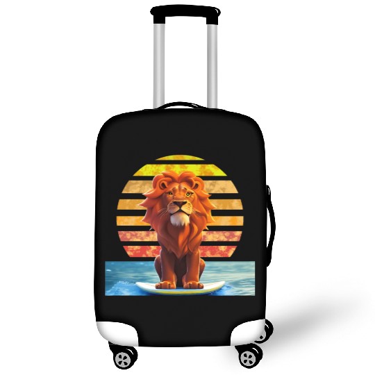 Surfer lion Luggage Covers