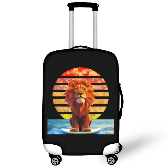 Surfer lion Luggage Covers