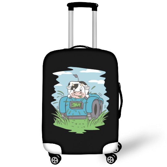 Cow eating grass tractor Cow eating grass tractor Luggage Covers