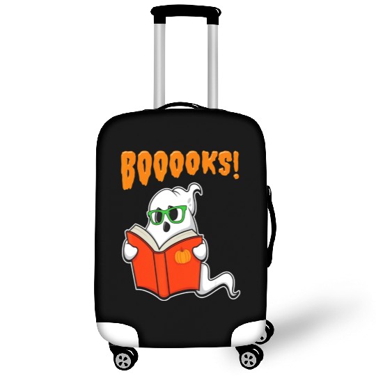 Funny Teacher Halloween Ghost Books Reading Luggage Covers