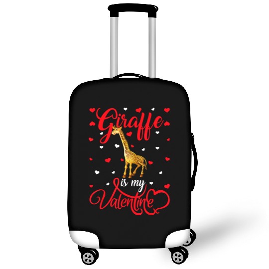 Giraffe Is My Valentine Funny Giraffe Valentines D Luggage Covers