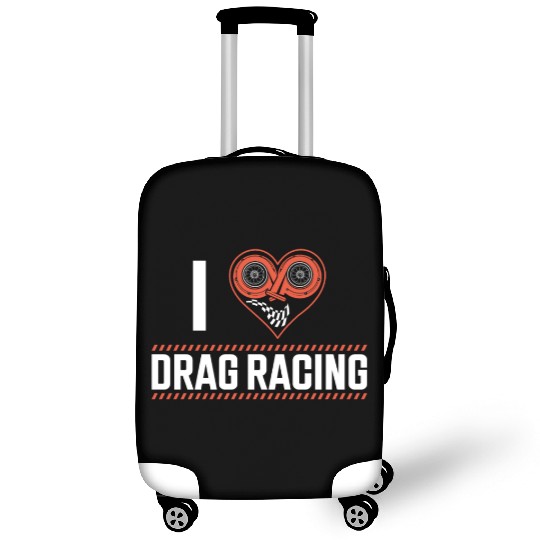 Drag Racing Race Car Heart I Love Luggage Covers
