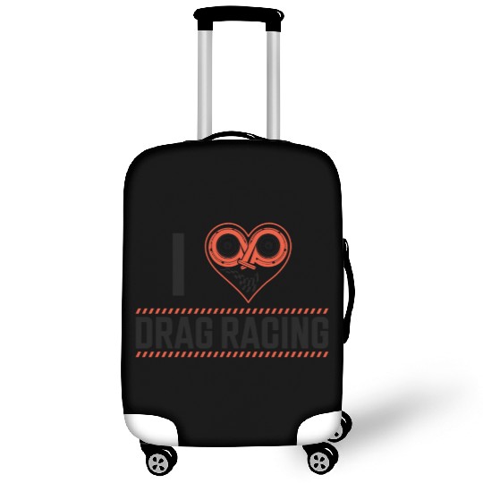 Drag Racing Race Car Heart I Love Luggage Covers