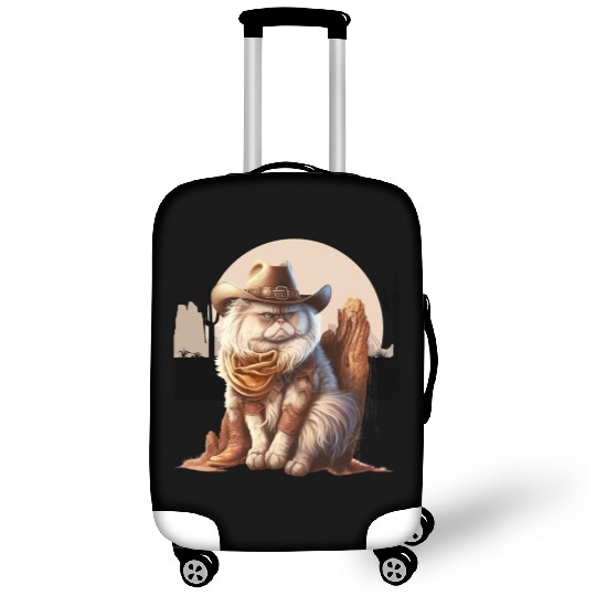Cat Cowboy Hat meow Cowboy Cat Meme Luggage Covers