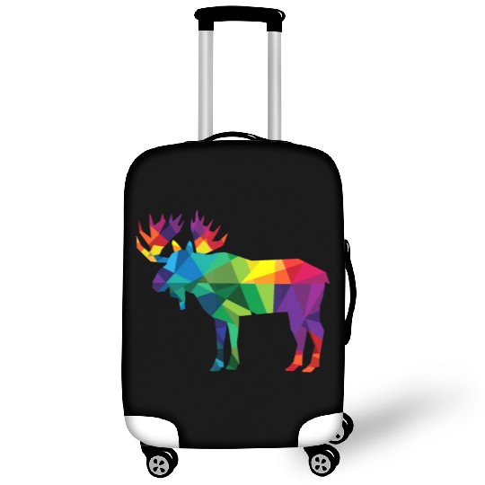 Moose Colorful Low Poly Art HUNTING Theme - Hunter Luggage Covers