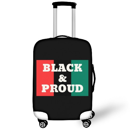 Black and Proud on a Red, Black, and Green Colors Luggage Covers