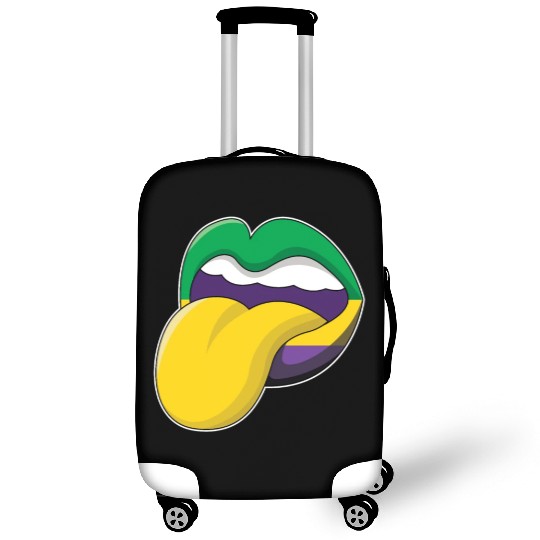 Tongue Lips Festival Parade Beads Mardi Gras Luggage Covers