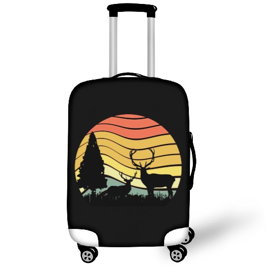 Sunset sunrise nature deer in the zoo Luggage Covers