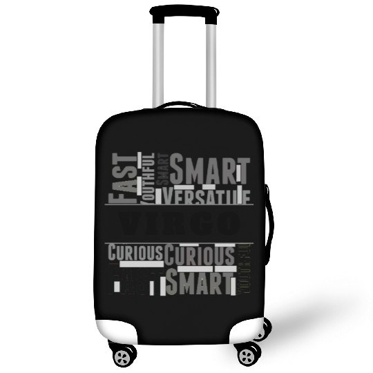 Virgo Zodiac Star Sign Word Cloud Square Monochrom Luggage Covers