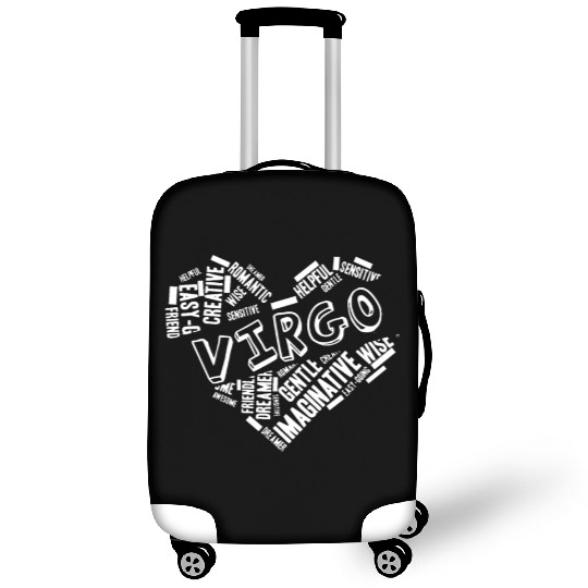 Virgo Heart Word Cloud Doodle Astrology Zodiac Sta Luggage Covers