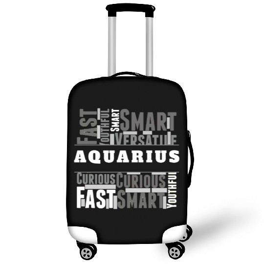 Aquarius Zodiac Star Sign Word Cloud Square Monoch Luggage Covers