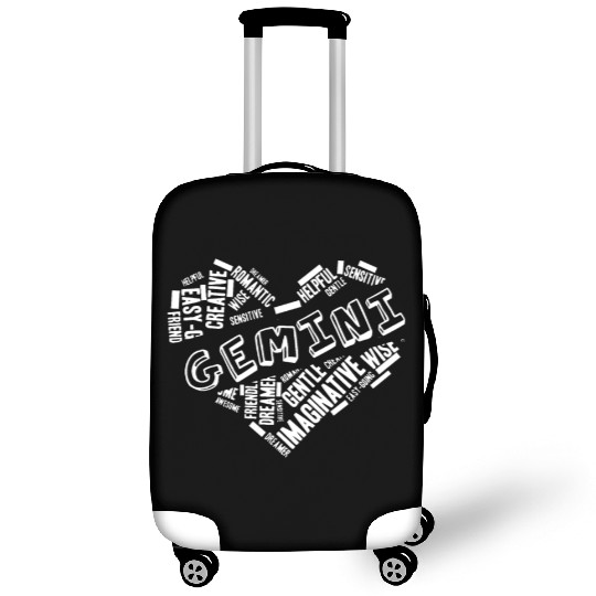 Gemini Heart Word Cloud Doodle Astrology Zodiac St Luggage Covers