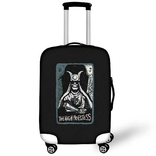 The High Priestess Skeleton Skull Tarot Card Luggage Covers