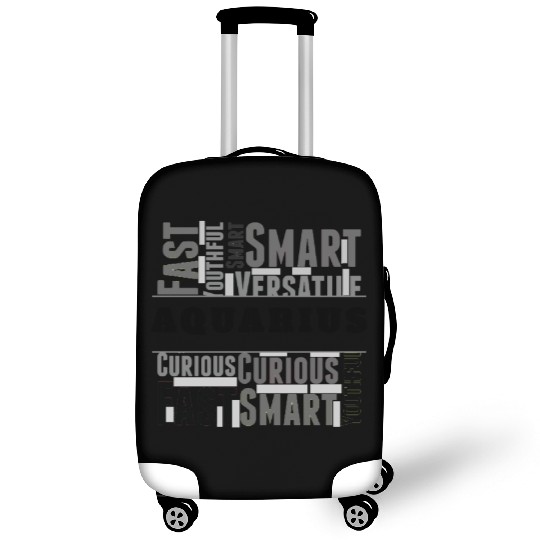 Aquarius Zodiac Star Sign Word Cloud Square Monoch Luggage Covers