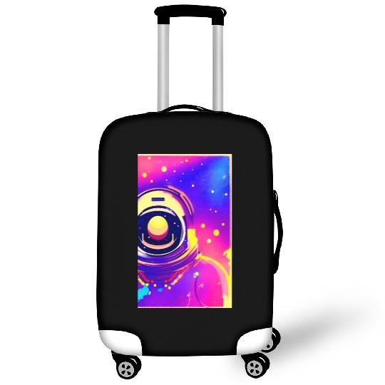 Astronaut neon colors Luggage Covers