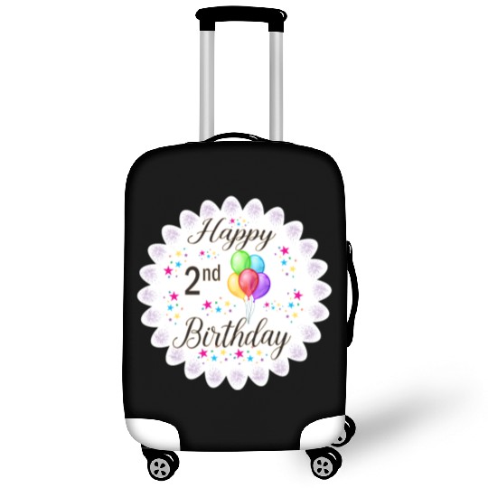 2nd Happy Birthday with Balloons Luggage Covers