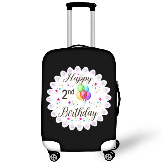 2nd Happy Birthday with Balloons Luggage Covers