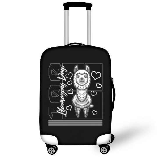 School Luggage Covers, 100 LLamazing Days Cute Llama Luggage Covers,